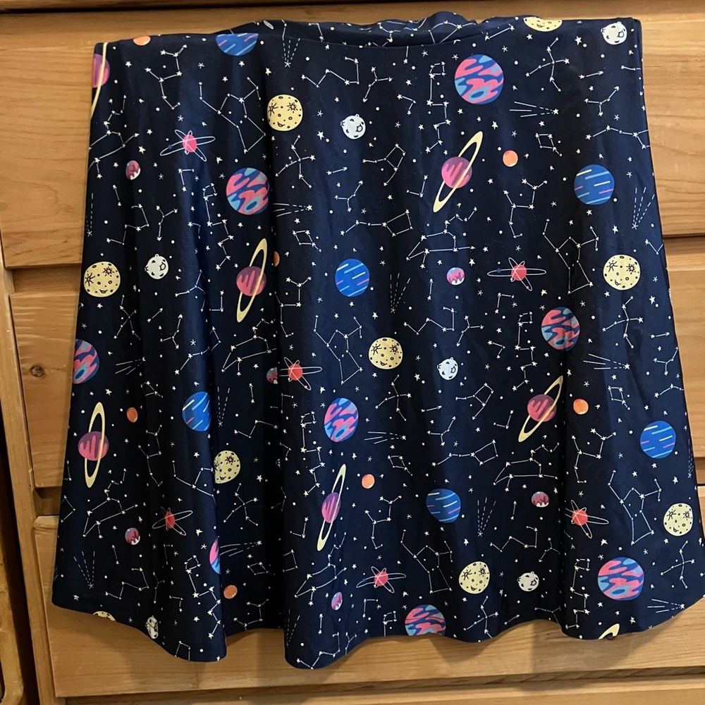Galaxy Print Plus Women's Skirt